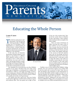 Parents Newsletter - Hillsdale College