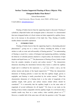 Floating of Objects on the Liquid Surface