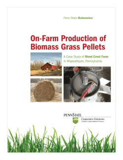 On-Farm Production of Biomass Grass Pellets