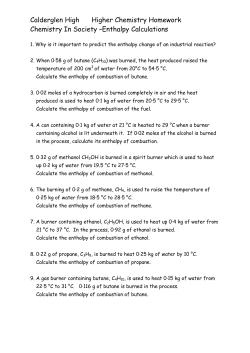 Enthalpy 1 mole cmT - Calderglen High School