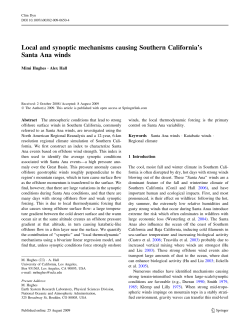 Local and synoptic mechanisms causing Southern