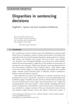 Disparities in sentencing decisions
