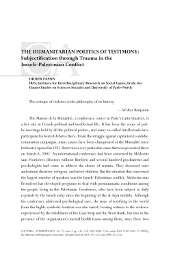 The Humanitarian Politics of Testimony: Subjectification through