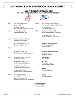 Outdoor Track Format