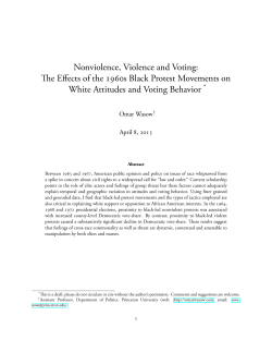 Nonviolence, Violence and Voting: The Effects of the 1960s Black