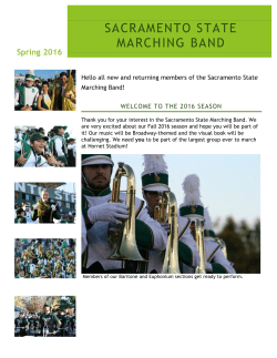 SACRAMENTO STATE MARCHING BAND