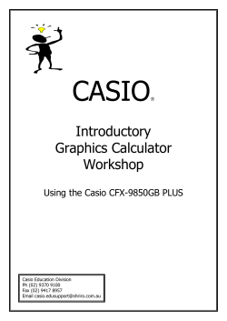 getting started with the cfx-9850 gb plus