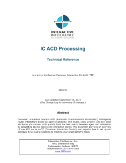 ACD Processing - PureConnect Resource Center
