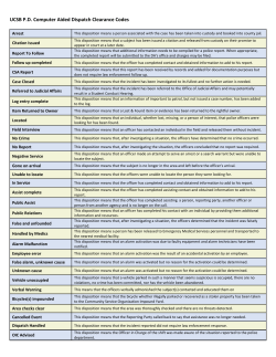 Explanation of Disposition Codes