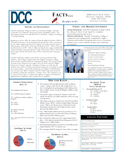 College Fact Sheet - Danville Community College
