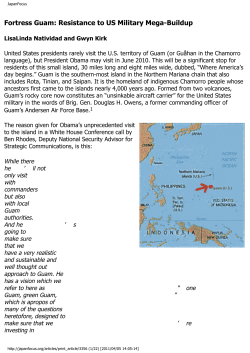 Fortress Guam: Resistance to US Military Mega