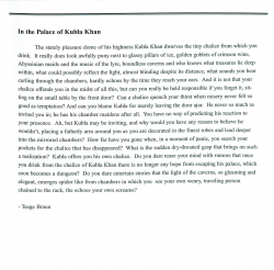 In the Palace of Kubla Khan - Digital Commons @ Butler University