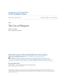 The City as Palimpsest