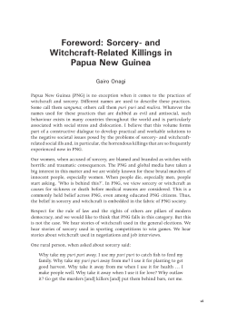 Foreword: Sorcery- and Witchcraft-Related - ANU Press