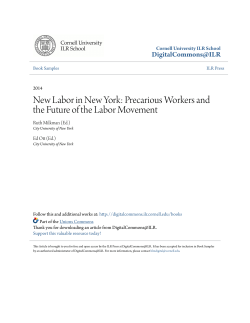 New Labor in New York - DigitalCommons@ILR