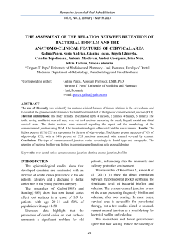 the assesment of the relation between retention of bacterial biofilm