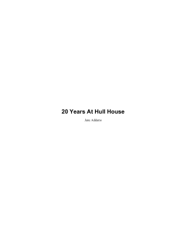 20 Years At Hull House