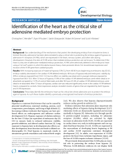 Identification of the heart as the critical site of adenosine mediated