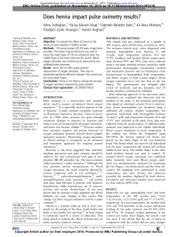 Does henna impact pulse oximetry results?