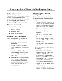 emancipation of minors in washington state