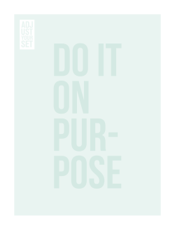 Do it on purpose - Adjust Your Set