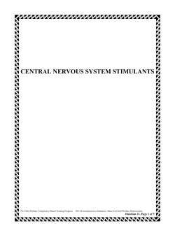 CENTRAL NERVOUS SYSTEM STIMULANTS