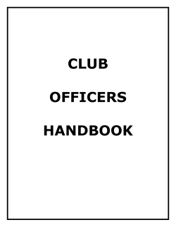 Club officers` handbook