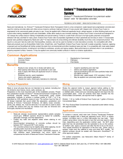 Endura&trade; Translucent Enhancer Color System