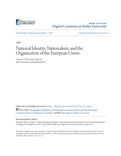 National Identity, Nationalism, and the Organization of the European