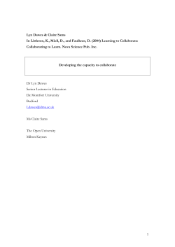 Developing the capacity to collaborate