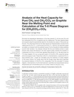 Analysis of the Heat Capacity for Pure CH4 and CH4/CCl4 on