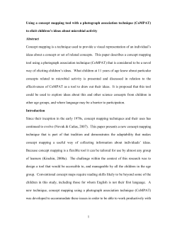 Using a concept mapping tool with a photograph association