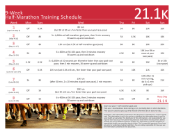 9-Week Half-Marathon Training Schedule