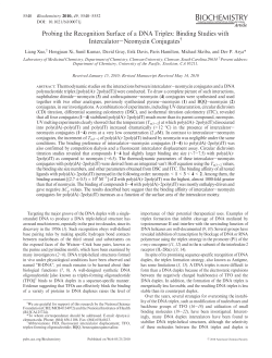 Probing the Recognition Surface of a DNA Triplex: Binding Studies