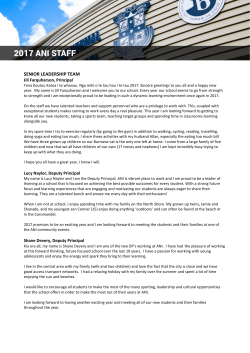 2017 ani staff - Auckland Normal Intermediate