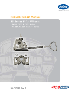 35 Series Fifth Wheels Rebuild/Repair Manual