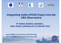 Integrating Volta-HYCOS Project into the VBA Observatory
