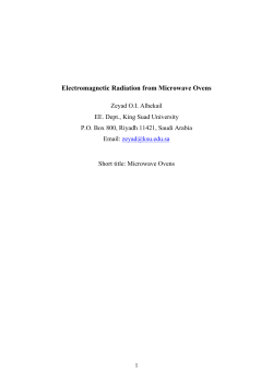 Electromagnetic Radiation From Microwave Ovens