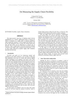 On Measuring the Supply Chain Flexibility