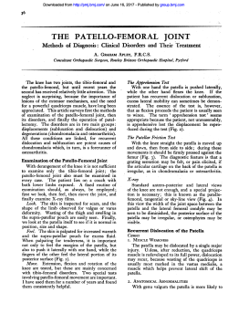 the patello-femoral joint - Postgraduate Medical Journal