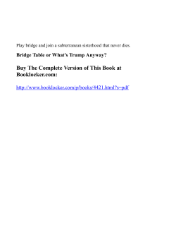 Bridge Table or What`s Trump Anyway?