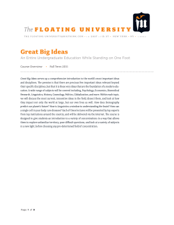 Great Big Ideas - Floating University