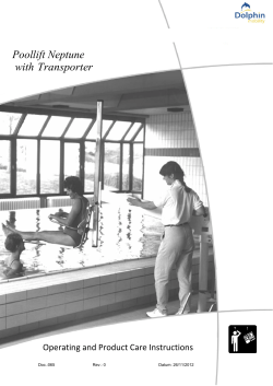 Neptune Pool Lift User Manual
