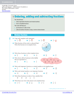 1 Ordering, adding and subtracting fractions - Beck-Shop