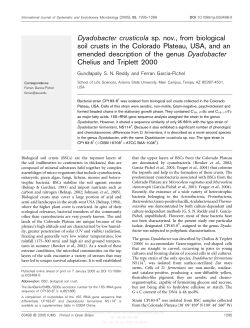 Dyadobacter crusticola sp. nov., from biological soil crusts in the