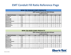 EMT Conduit Fill Ratio Reference Page