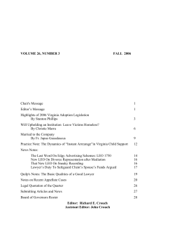 Family Law Section Newsletter Fall 2006