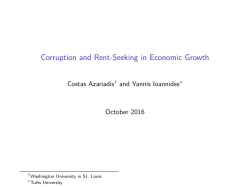 Corruption and Rent-Seeking in Economic Growth