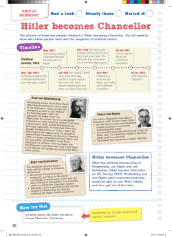 Hitler becomes Chancellor - Pearson Schools and FE Colleges