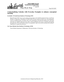 Contextualizing Calculus with Everyday Examples